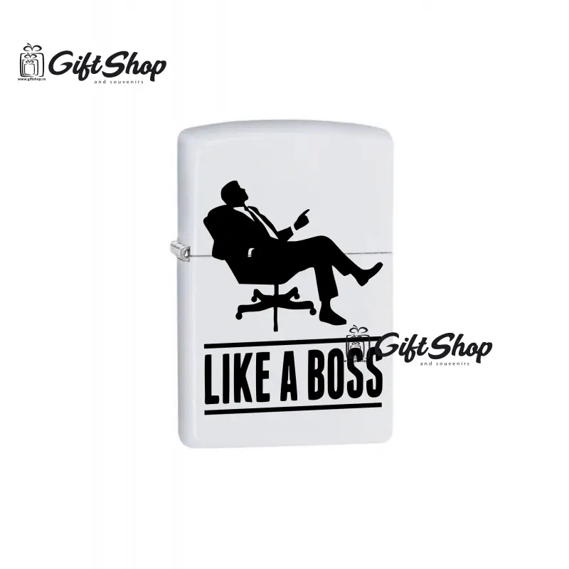 Like a boss, bricheta metalica gravata laser cu mesajv